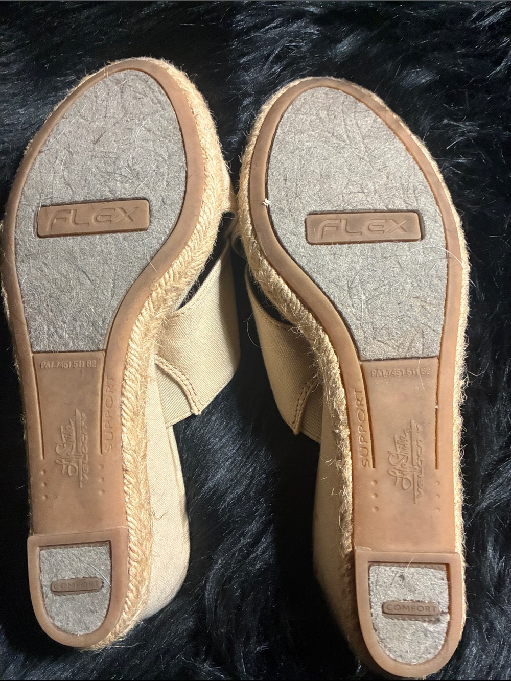 Life Stride Beige Floral Espadrille Wedge Slides - Picture 10 of 12